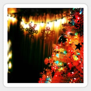 Colorfully Lit Christmas Tree Sticker